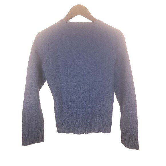 Women’s J Crew Sz M 100% Lambs Wool Pullover Crewneck Sweater Blue comfy cozy - Picture 6 of 8